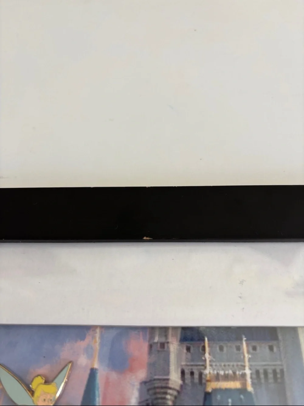 Disney Cinderella Castle lithograph print that includes four‎ collectible pins